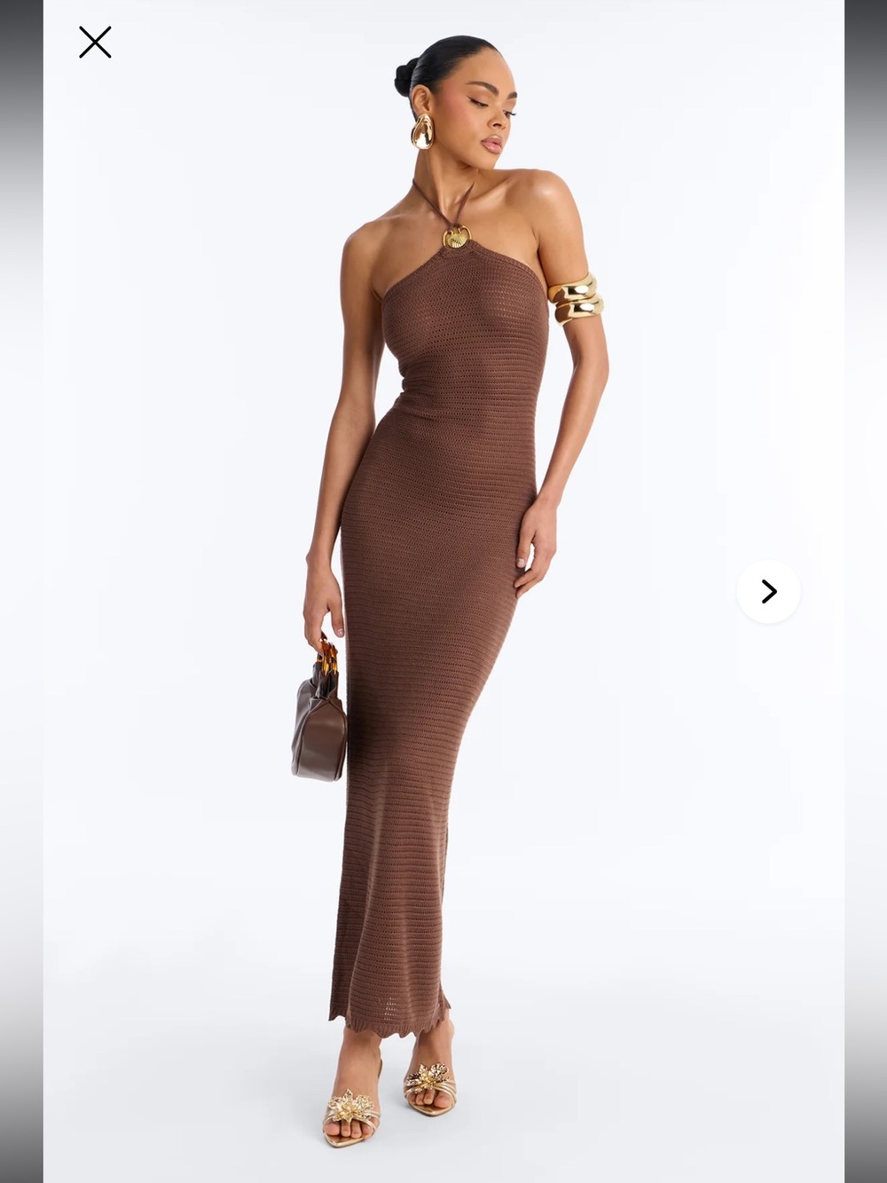 Fashion nova Coastal Escape Crochet Maxi Dress